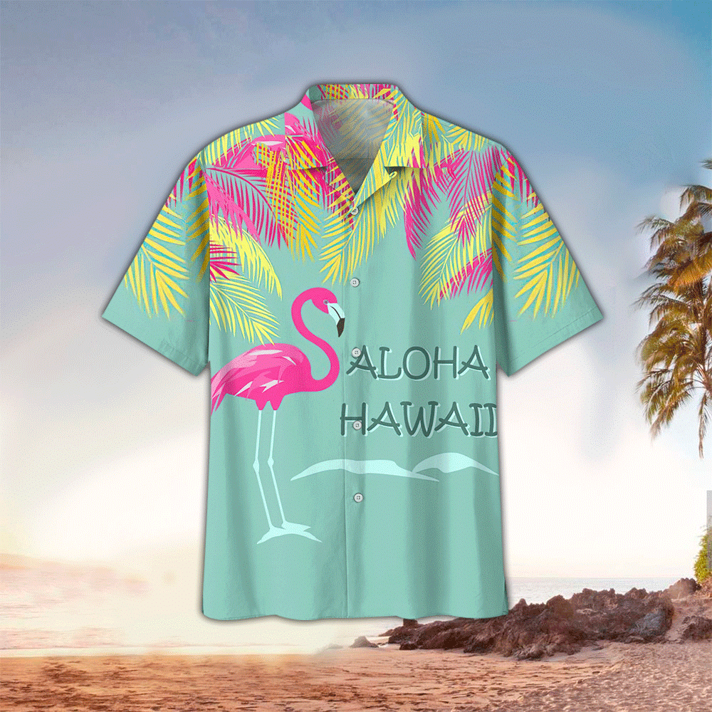 Flamingo Hawaiian Shirt Flamingo Lover Gifts Summer Aloha Shirt