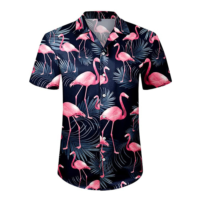 Flamingo Hawaiian Shirt Flamingo Shirt  Short Shirt for Men and Women