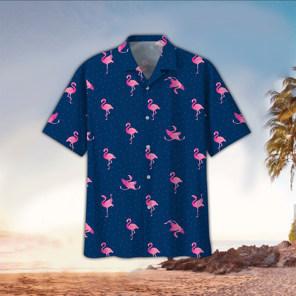 Flamingo Hawaiian Shirt Perfect Gift Ideas For Flamingo Lover Summer Aloha Shirt, Short Sleeve Hawaiian Shirt