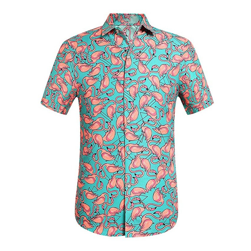 Flamingo Hawaiian Shirt Perfect Gift Ideas For Flamingo Lover Summer Aloha Shirt, Short Sleeve Hawaiian Shirt