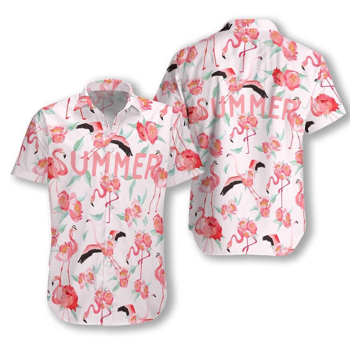 Flamingo Hawaiian Shirt Summer Aloha Shirt