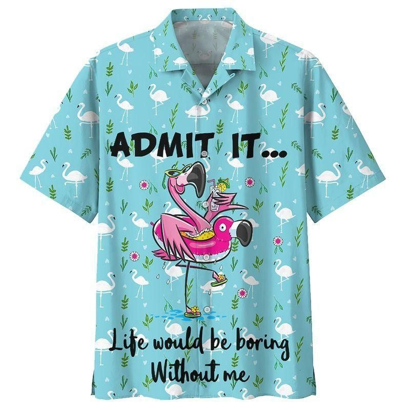 Flamingo Hawaiian Shirt Tropical Aloha Hawaiian Shirt For Men Women