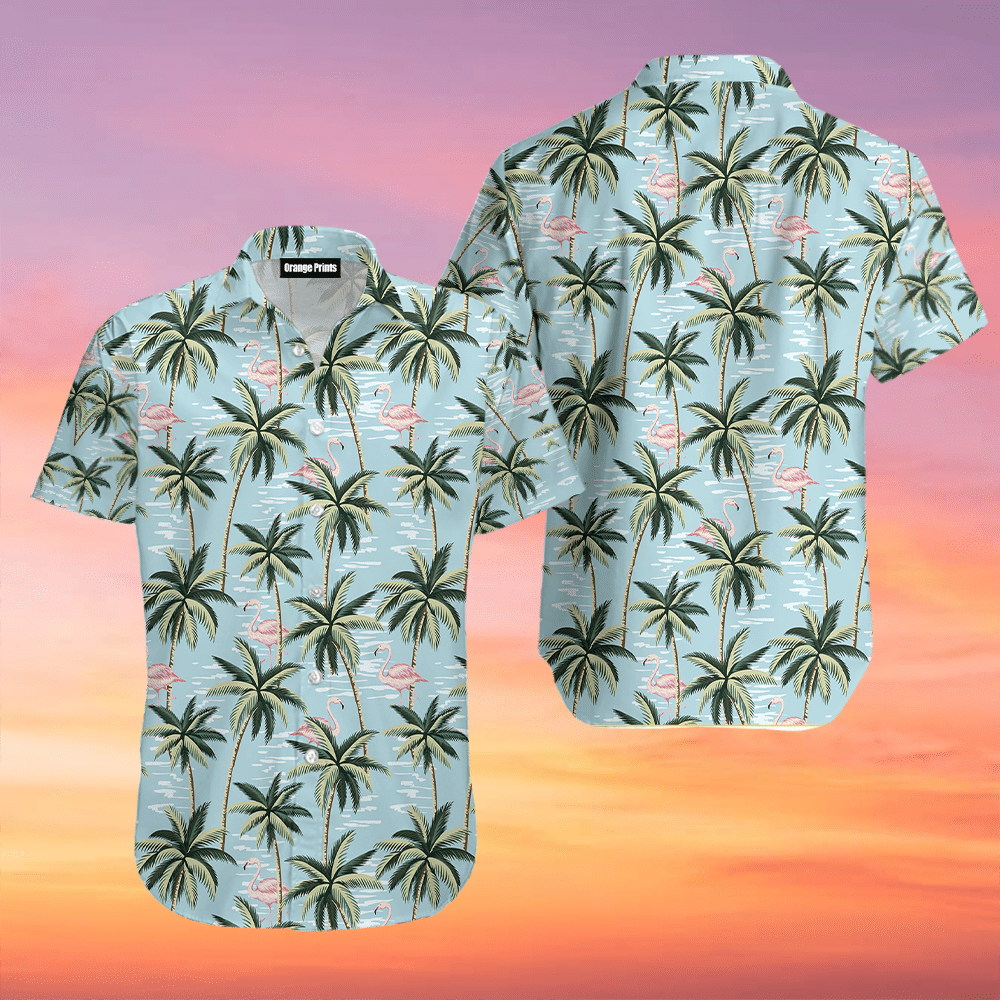 Flamingo Hawaiian Shirt Tropical And Palm Tree Hawaiian Shirt For Men Hawaiian Shirt For Men Women