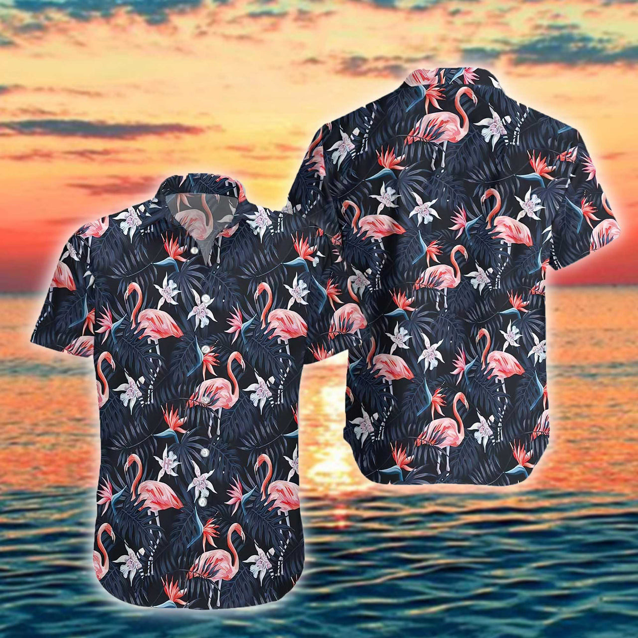 Flamingo Hawaiian Shirt Tropical Hawaiian Shirt For Men Hawaiian Shirt For Men Women