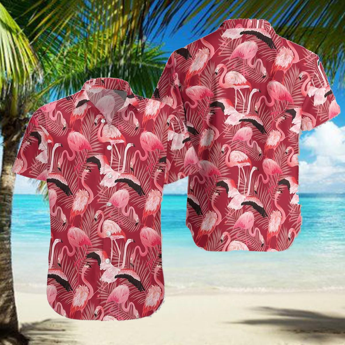 Flamingo Hawaiian Shirt Tropical Hawaiian Shirt For Men Hawaiian Shirt For Men Women