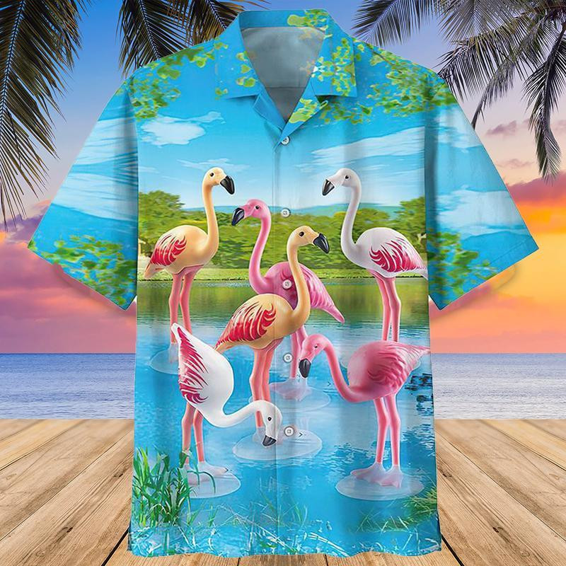 Flamingo Hawaiian Shirt Tropical Hawaiian Shirt For Men Women