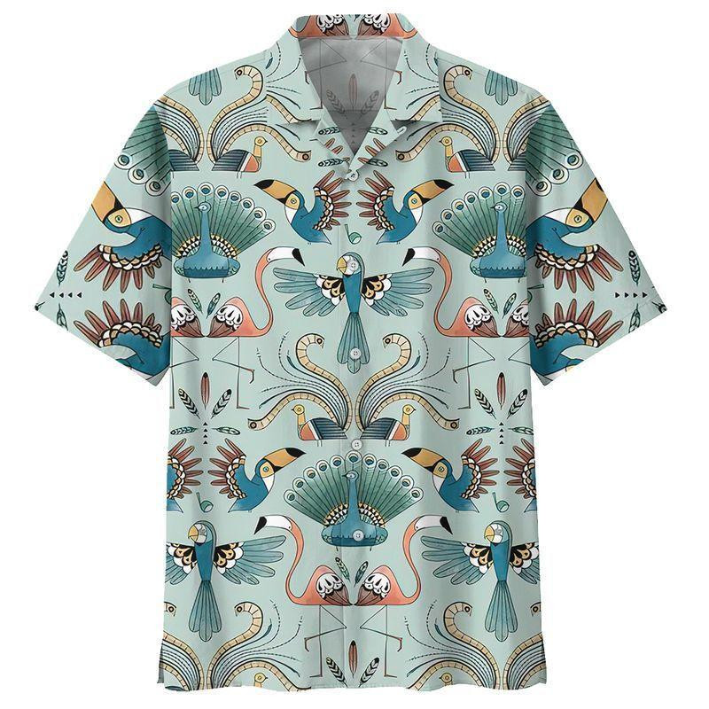 Flamingo Hawaiian Shirt Tropical Hawaiian Shirt For Men Women