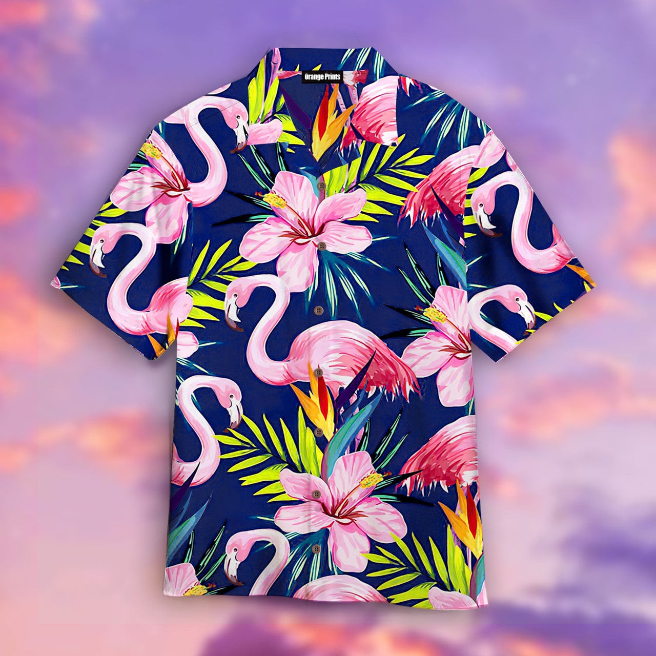 Flamingo Hawaiian Shirt Tropical Hibiscus Hawaiian Shirt For Men Women