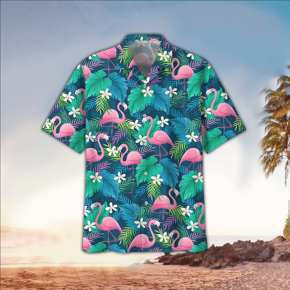 Flamingo Hawaiian Shirt Tropical Lovers Shirt Flamingo Hawaiian Shirt For Men Women