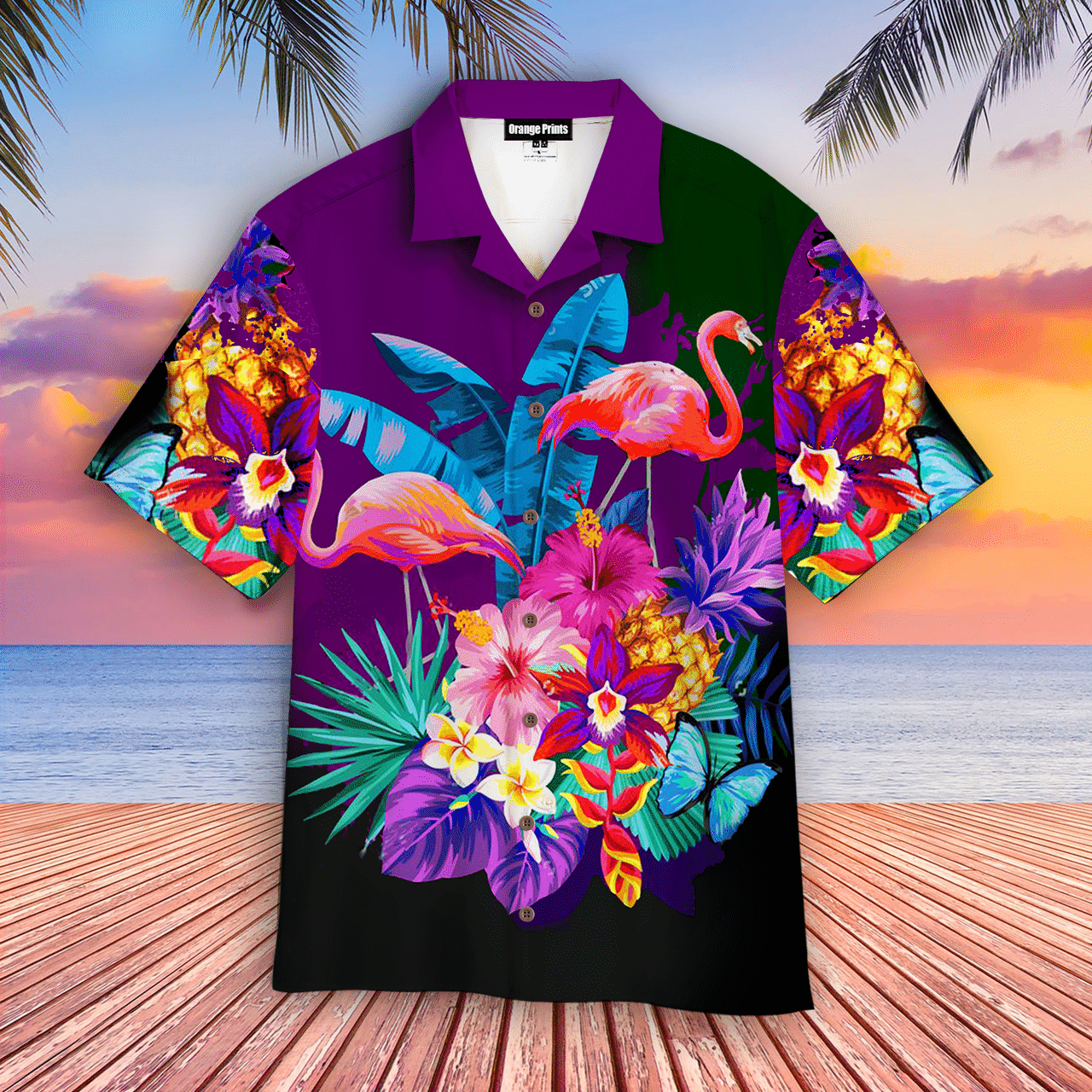 Flamingo Hawaiian Shirt Tropical Tropical Flower Hawaiian Shirt For Men Women