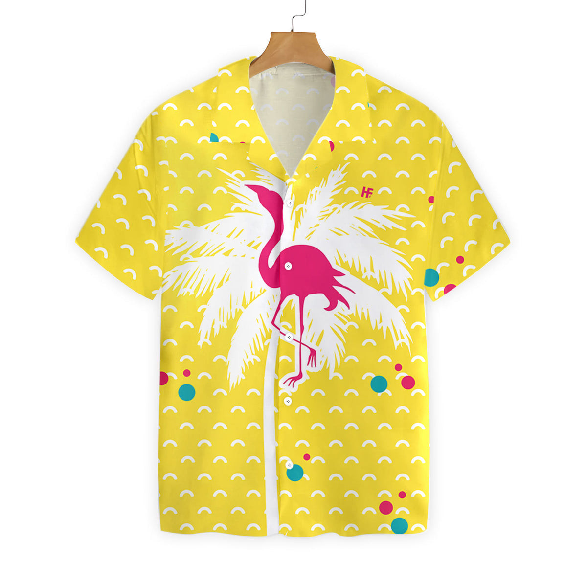 Flamingo Hawaiian Shirt Tropical Yellow Hawaiian Shirt For Men Women