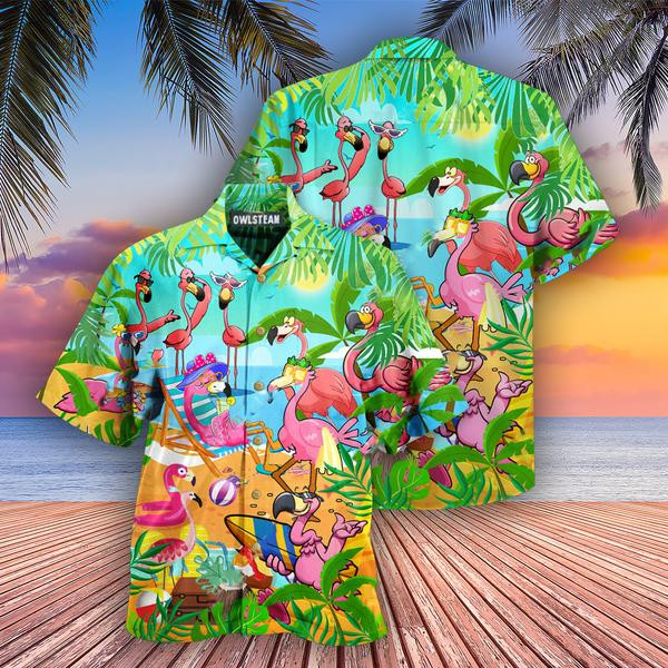 Flamingo Let's Get Flocked Up Edition - Hawaiian Shirt - Hawaiian Shirt For Men