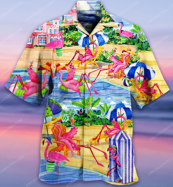 Flamingo Love Beach Limited Edition - Hawaiian Shirt - Hawaiian Shirt For Men