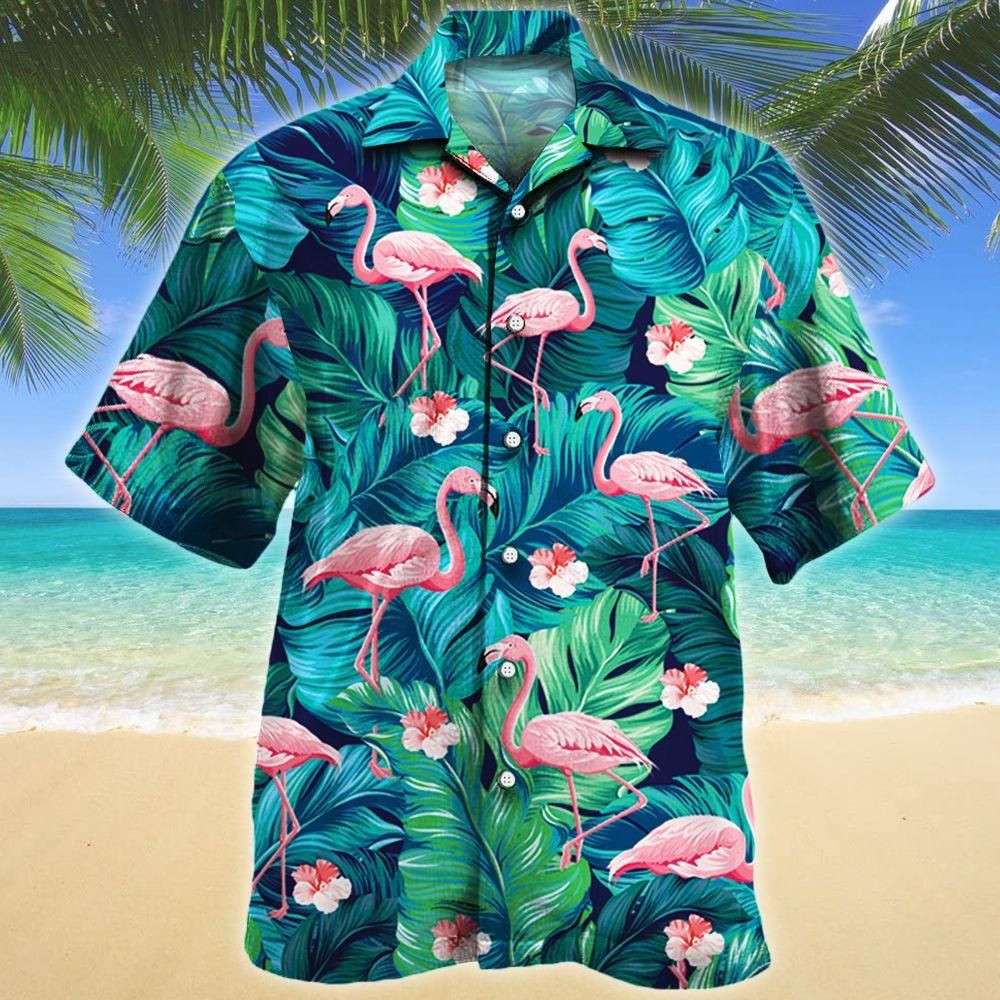 Flamingo Lovers Aloha Hawaiian Shirt Colorful Short Sleeve Summer Beach Casual Shirt For Men And Women