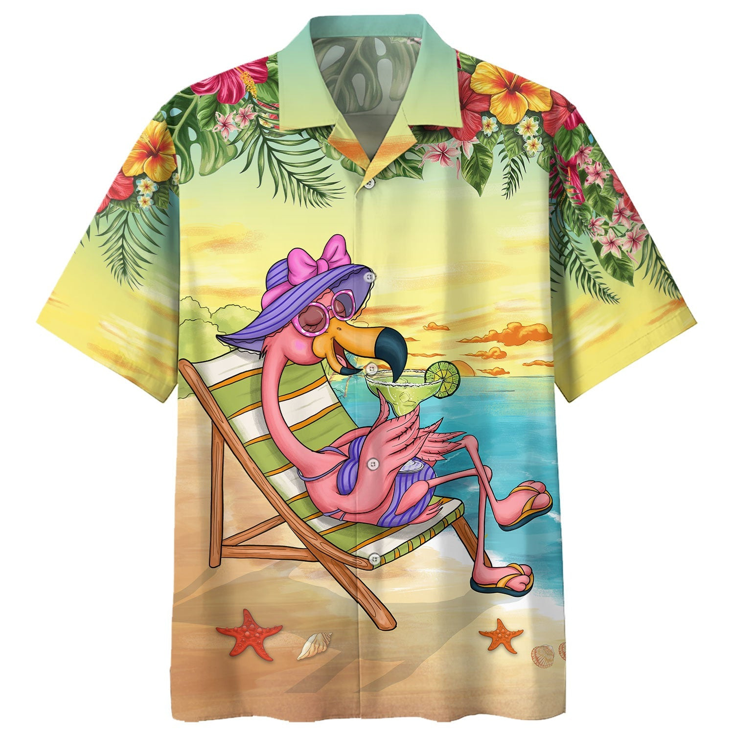 Flamingo Margarita – Hawaiian Shirt For Men Women