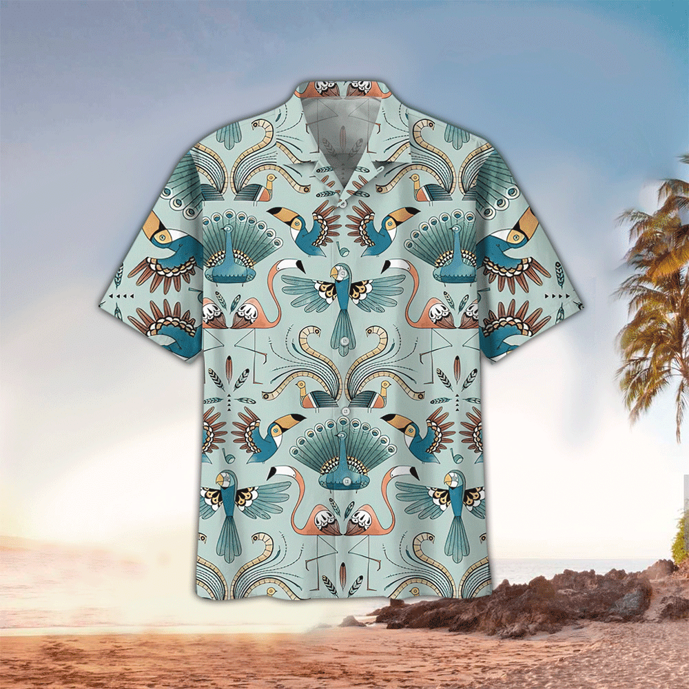 Flamingo Shirt Flamingo Clothing For Flamingo Lovers Summer Aloha Shirt