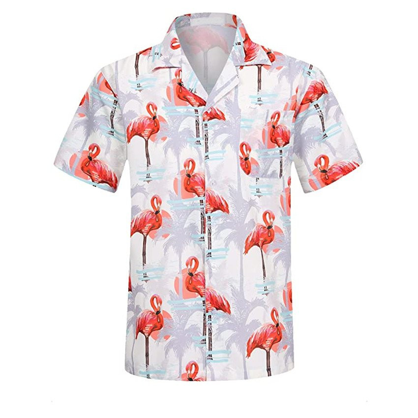 Flamingo Shirt Flamingo Hawaiian Shirt For Flamingo Lovers Summer Aloha Shirt, Short Sleeve Hawaiian Shirt