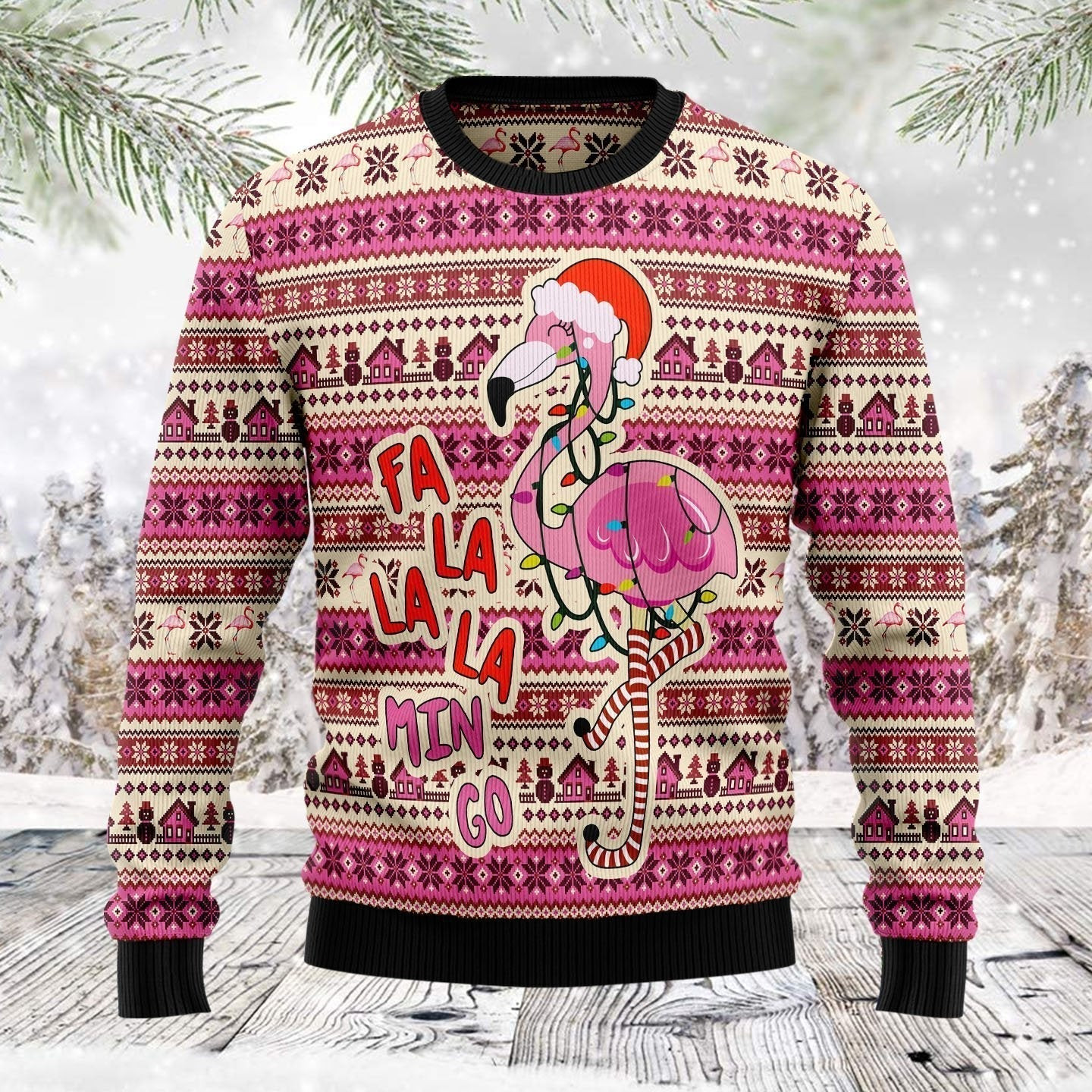 Flamingo Ugly Christmas Sweater Ugly Sweater For Men Women