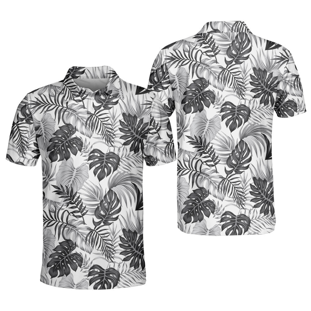 Floral Golf Polo Tropical Golf Shirts Men Mens Tropical Shirts Short Sleeve Floral Shirts Sports Polo for Men