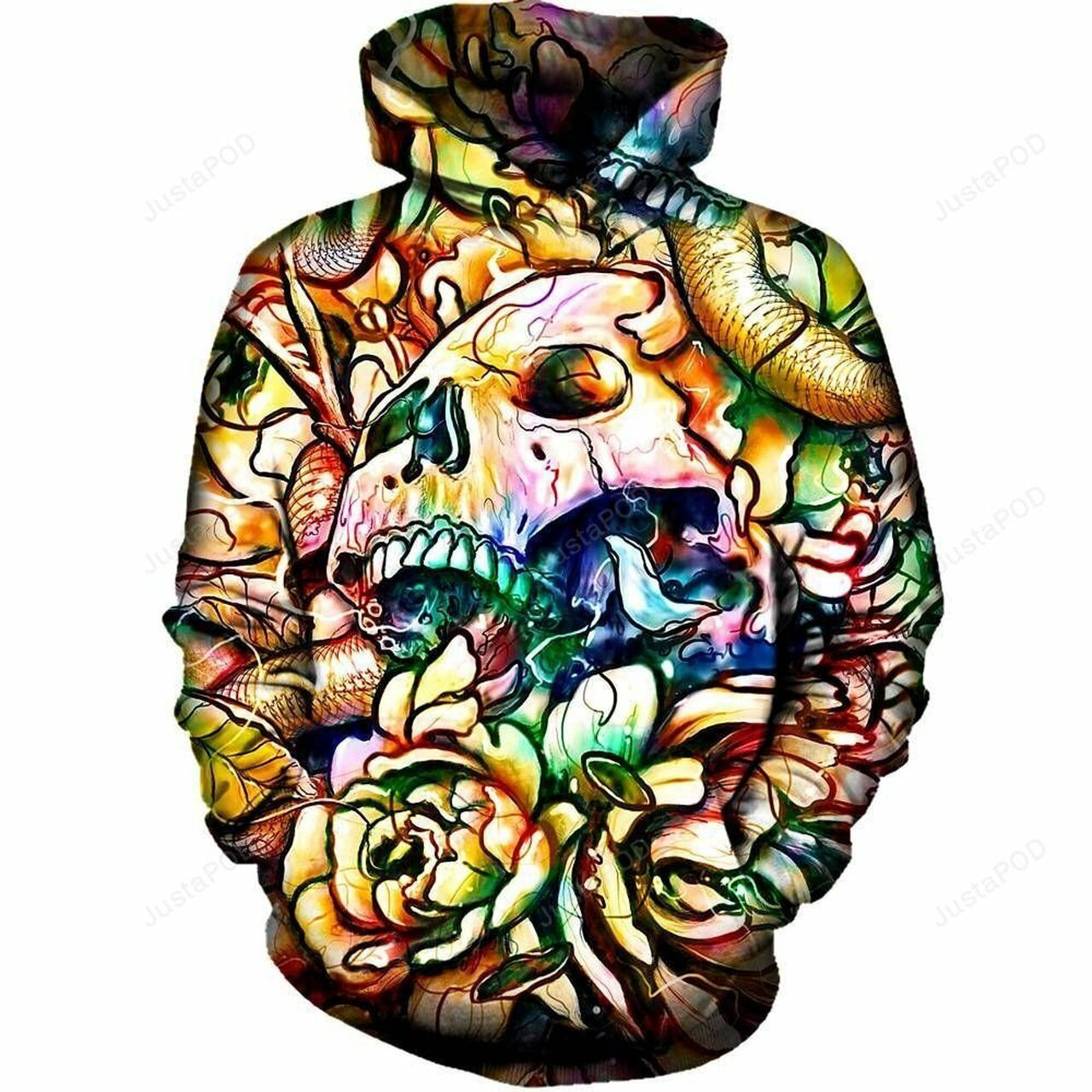 Floral Skull 3d All Over Printed Hoodie