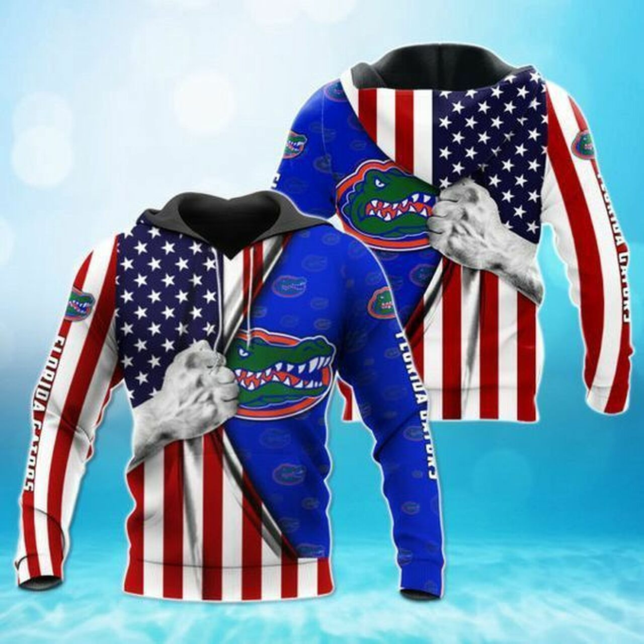 Florida Gators American Flag Pullover And Zippered Hoodies Custom 3d Graphic Printed 3d Hoodie All
