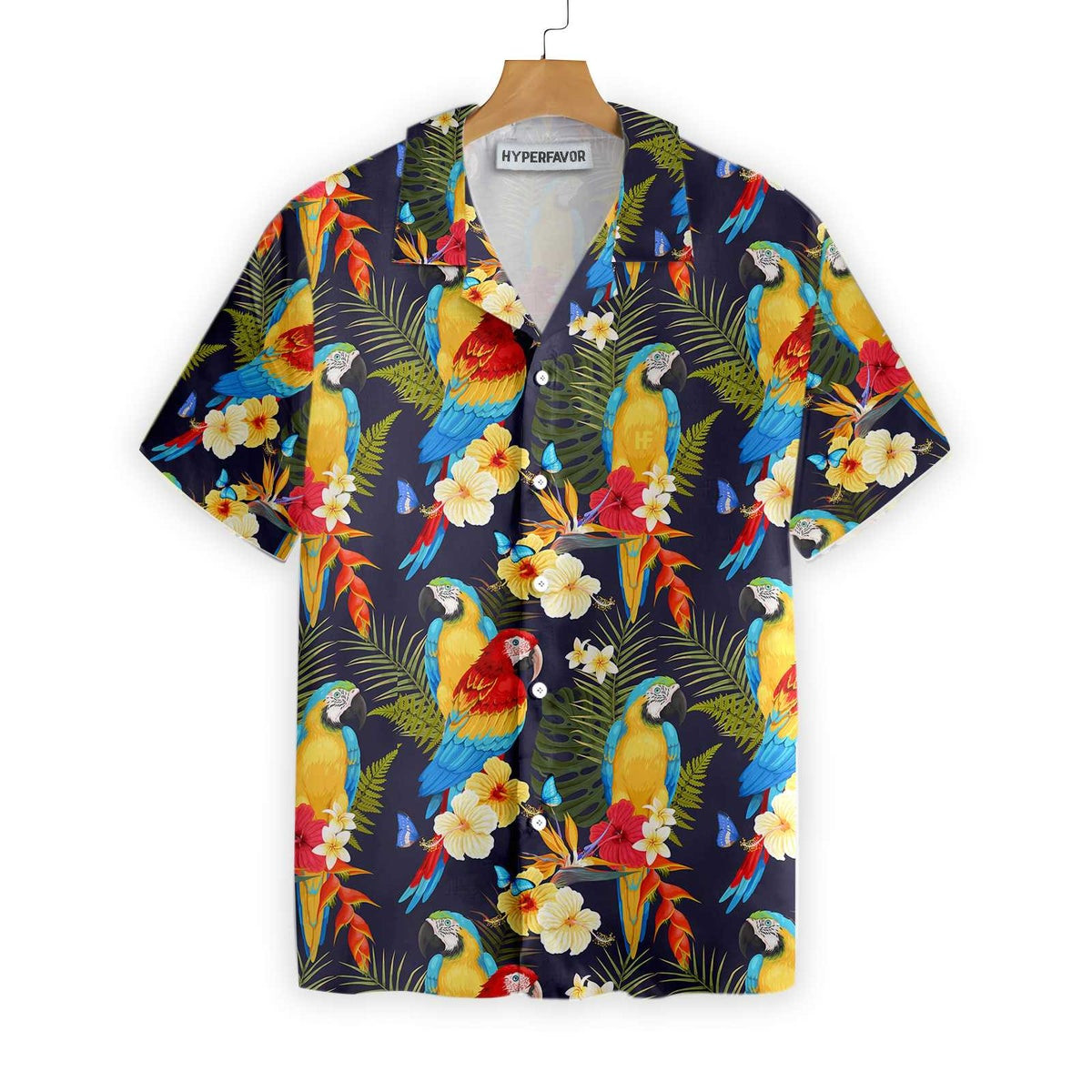 Flower And Parrot Hawaiian Shirt