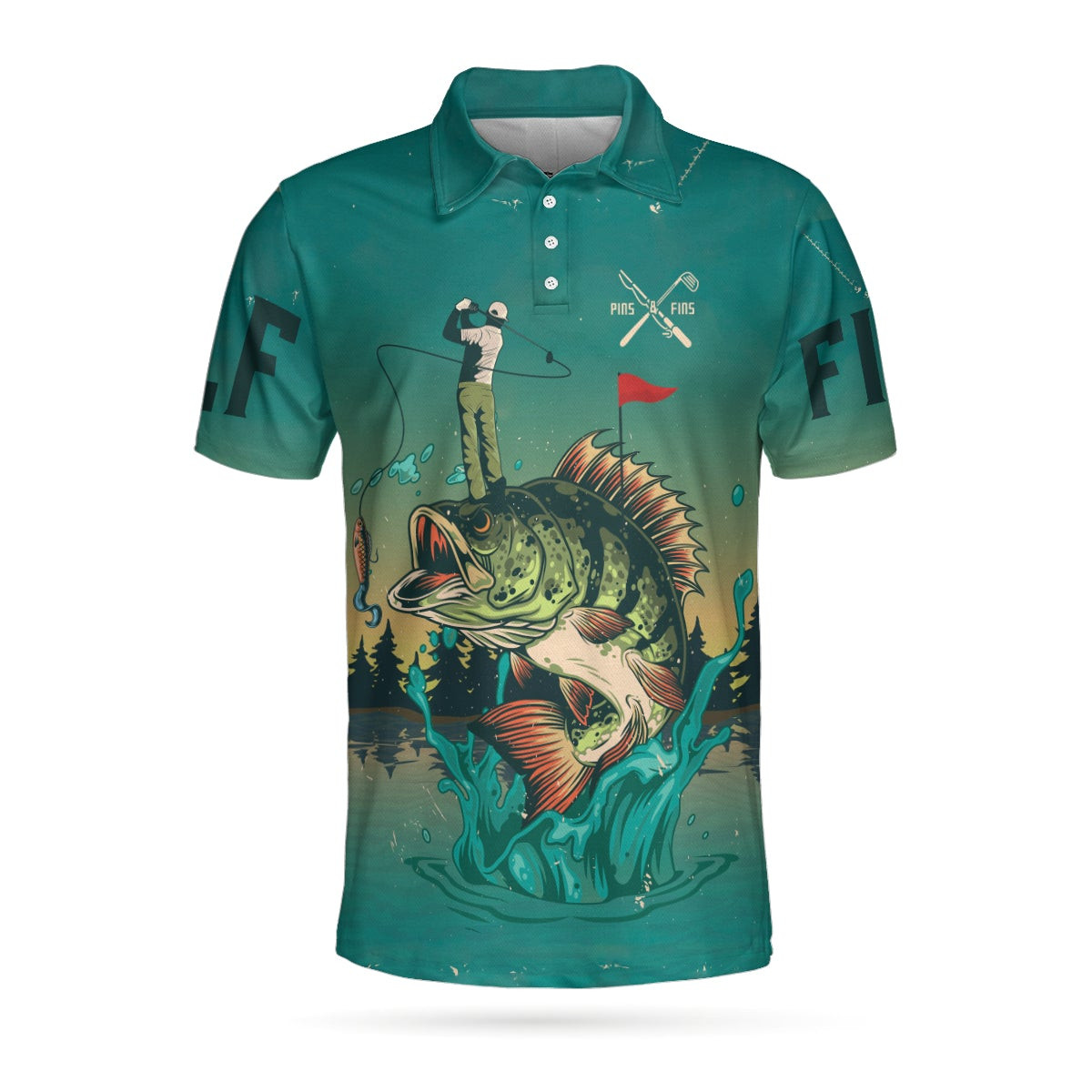 Fly Fishing And Golf Polo Shirt Fish On Golf On Pa-Pow Fishing Shirt Best Golf Shirt For Men