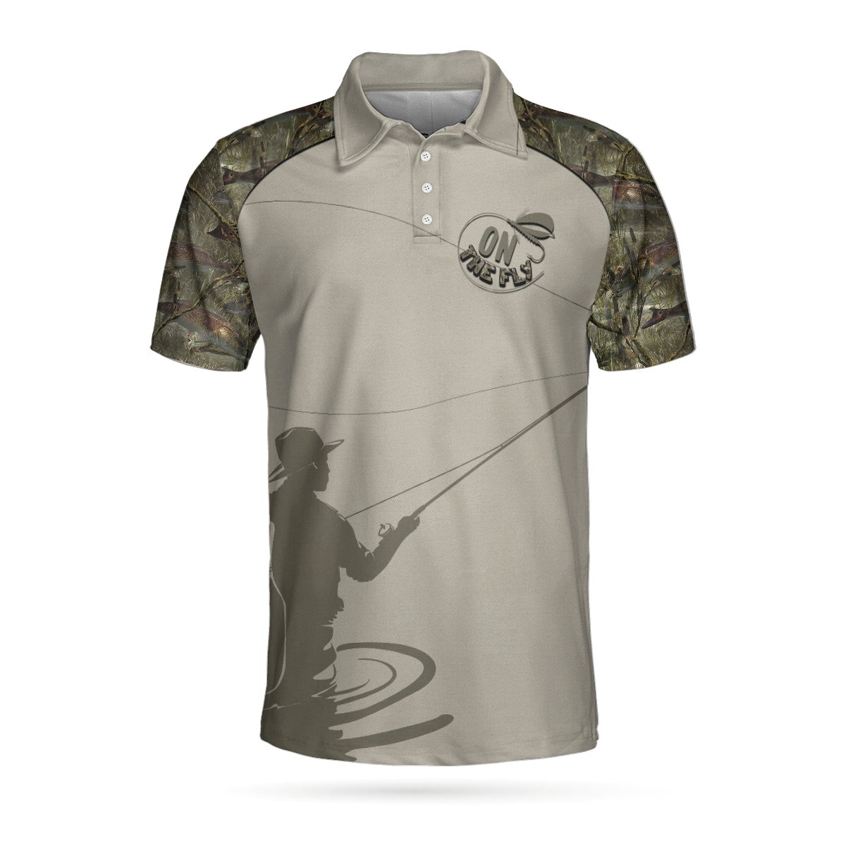 Fly Fishing On The Fly Flies Patent Polo Shirt Fly Hook Camouflage Polo Shirt Camo Fishing Shirt For Men