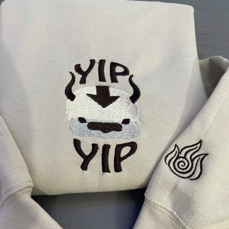 Flying Appa Avatar Embroidered Sweatshirt