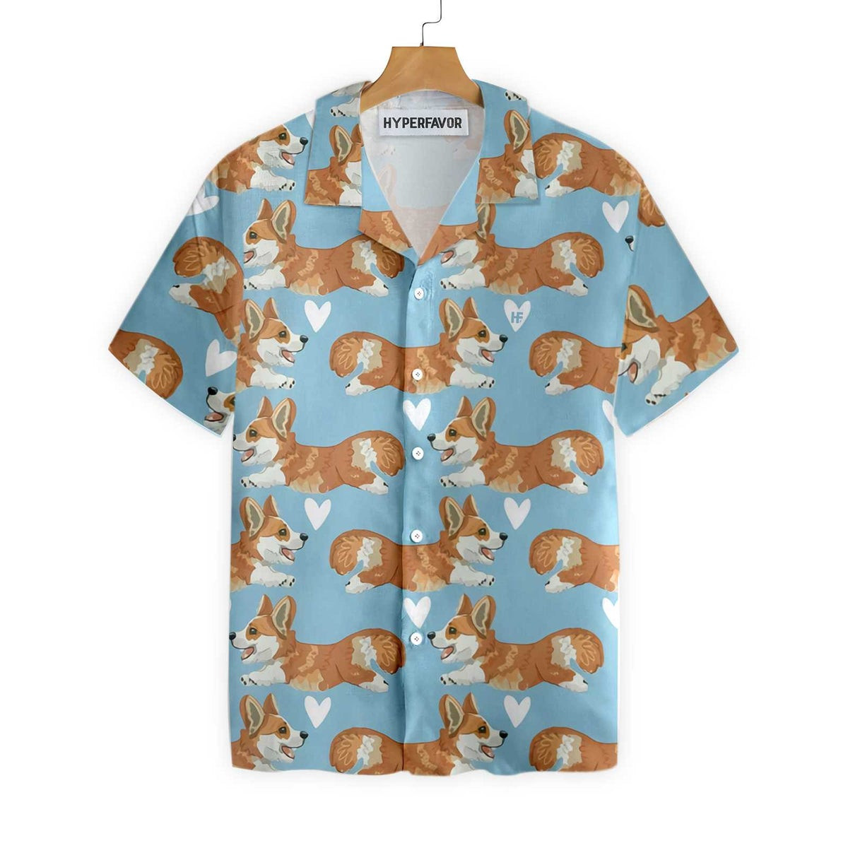 Flying Corgi Blue Hawaiian Shirt Corgi Shirt For Men And Women