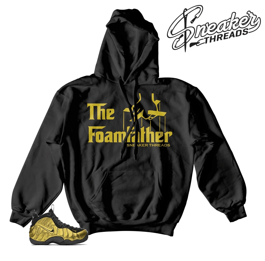 Foamposite Metallic Gold Foam Father Hoodie Outfit