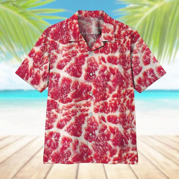 Food Raw Meat Style Limited Edition - Hawaiian Shirt Hawaiian Shirt For Men