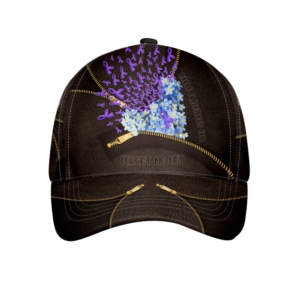 Forget Me Not World Alzheimers Day Classic Caps Unique Gift For Caregivers