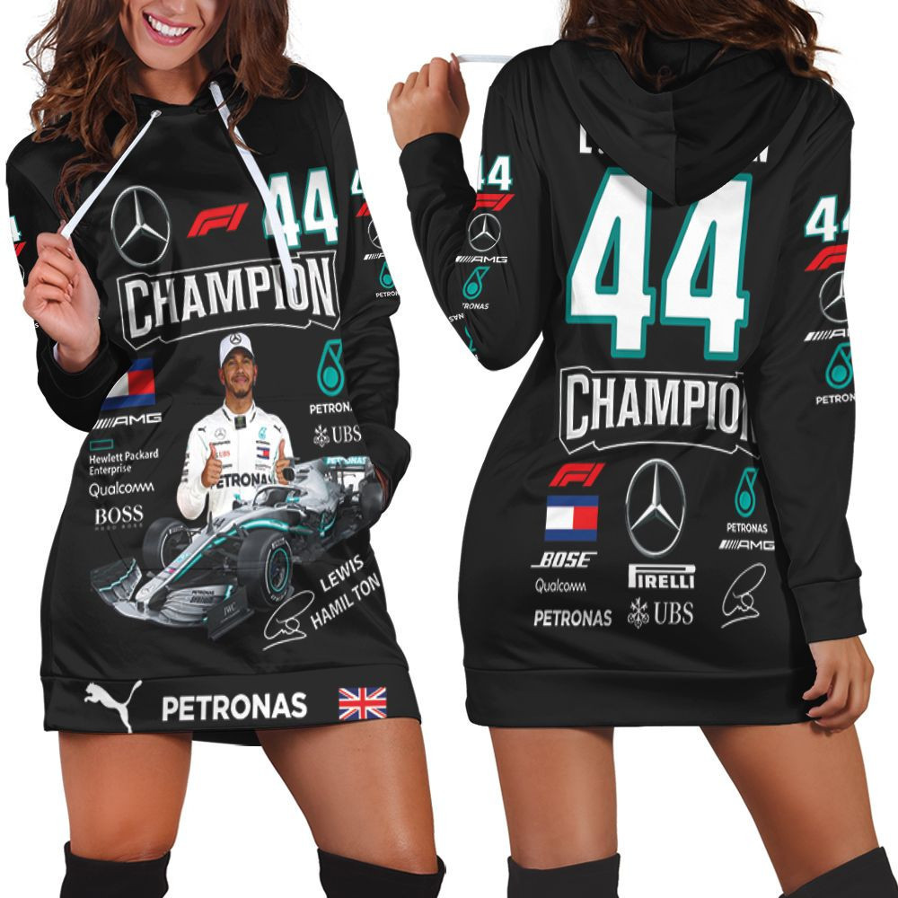 Formula 1 Lewis Hamilton Champion Mercedes 3d Hoodie Dress Sweater Dress Sweatshirt Dress