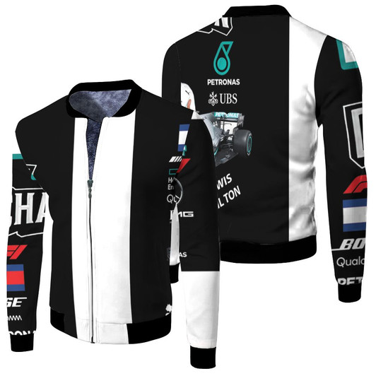 Formula 1 Lewis Hamilton Champion Mercedes Fleece Bomber Jacket