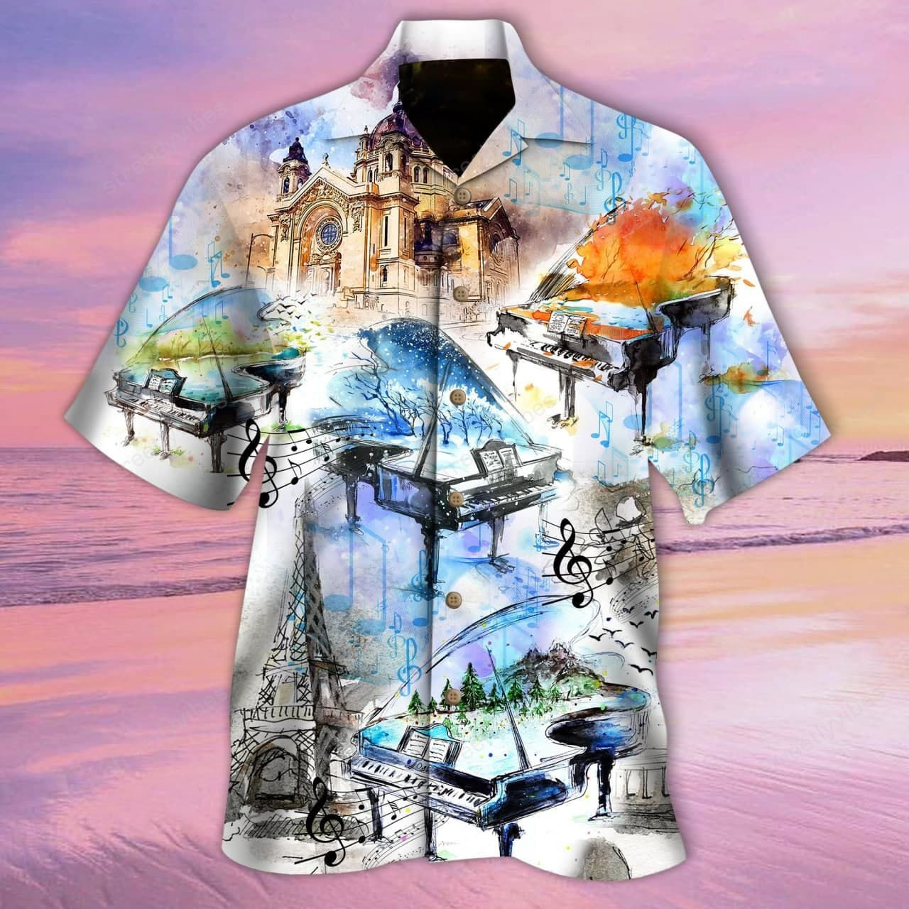 Four Seasons Melodies Piano Hawaiian Shirt Hawaiian Shirt For Men