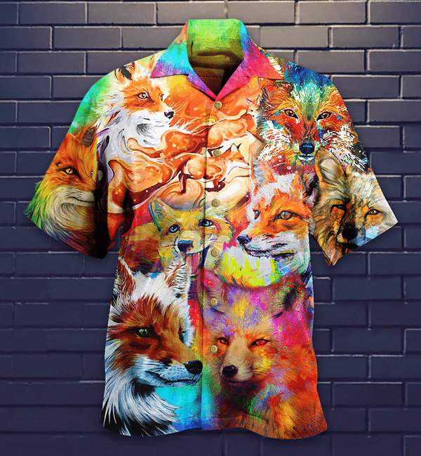 Fox Beautiful Painting Style Limited Edition - Hawaiian Shirt - Hawaiian Shirt For Men