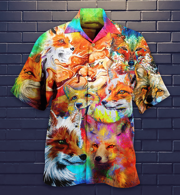 Fox Beautiful Painting Style Limited Edition - Hawaiian Shirt - Hawaiian Shirt For Men, Hawaiian Shirt For Women, Aloha Shirt