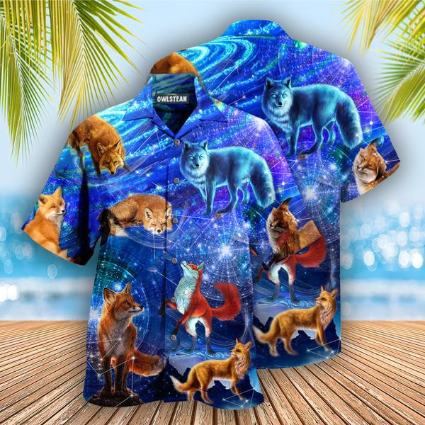 Fox Bring To You Flying In The Galaxy Edition - Hawaiian Shirt - Hawaiian Shirt For Men, Hawaiian Shirt For Women, Aloha Shirt