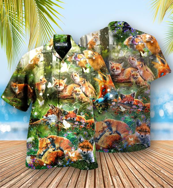 Fox Into Spring Edition - Hawaiian Shirt - Hawaiian Shirt For Men, Hawaiian Shirt For Women, Aloha Shirt