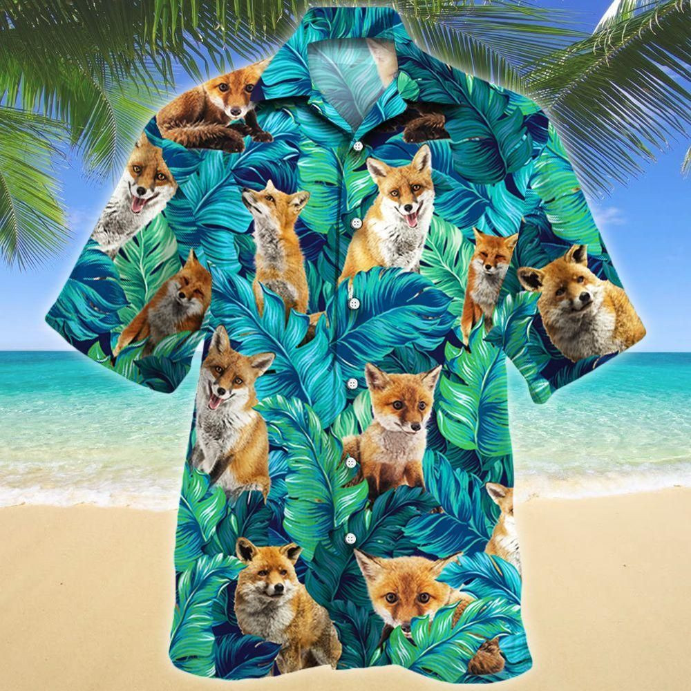 Fox Lovers Aloha Hawaiian Shirt Colorful Short Sleeve Summer Beach Casual Shirt For Men And Women