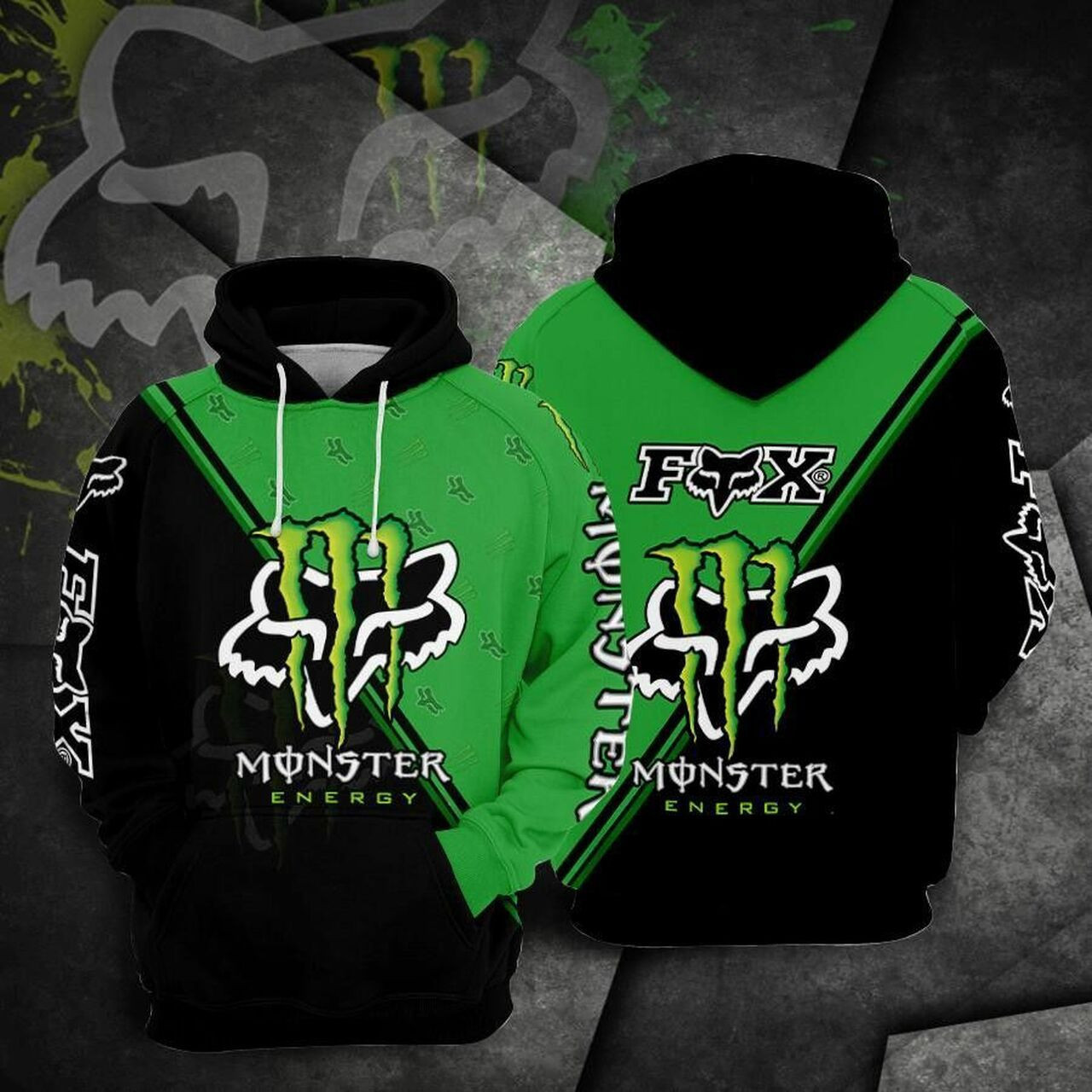 Fox Monster Energy Limited All Over Printed Hoodie