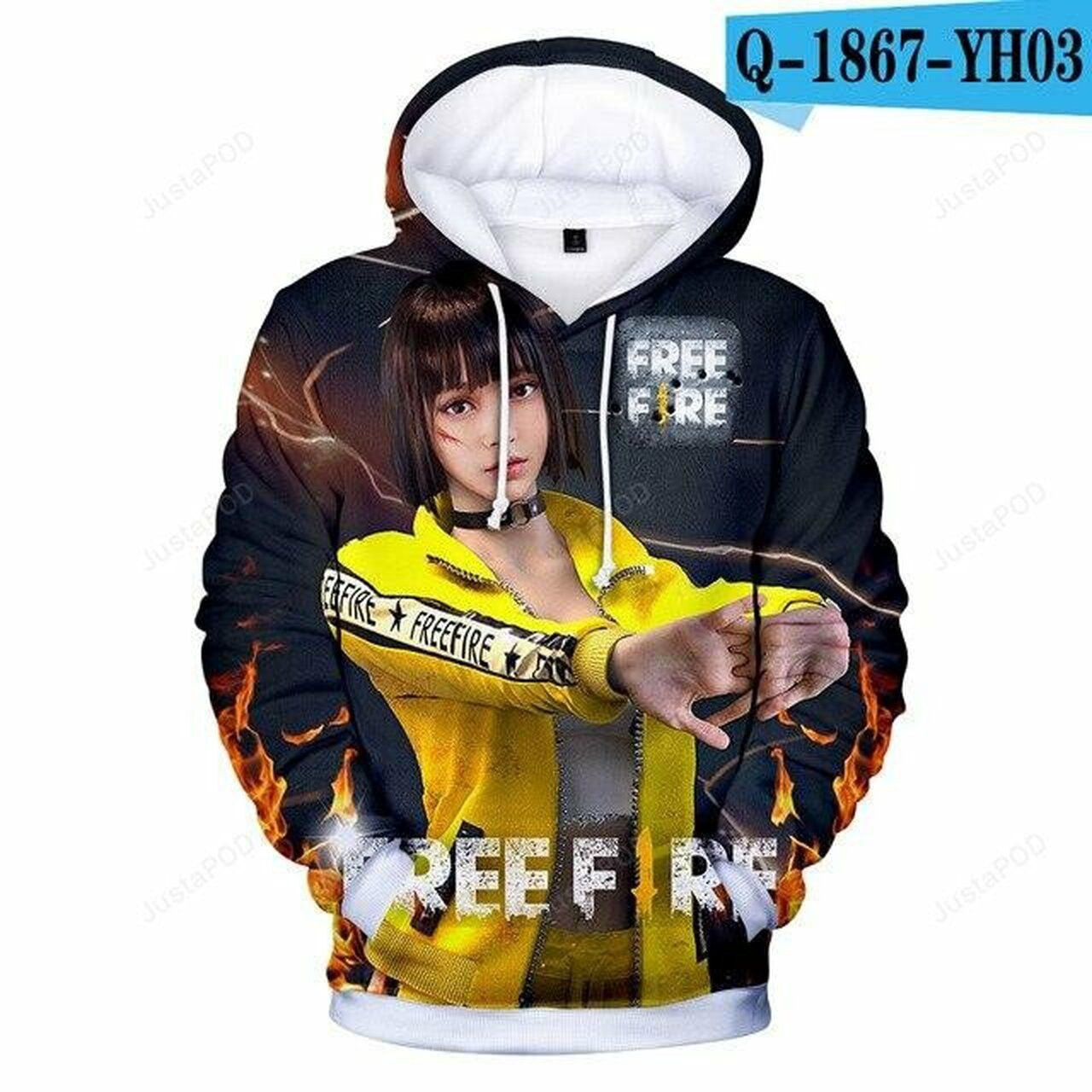 Free Fire Video Game 3d All Over Print Hoodie