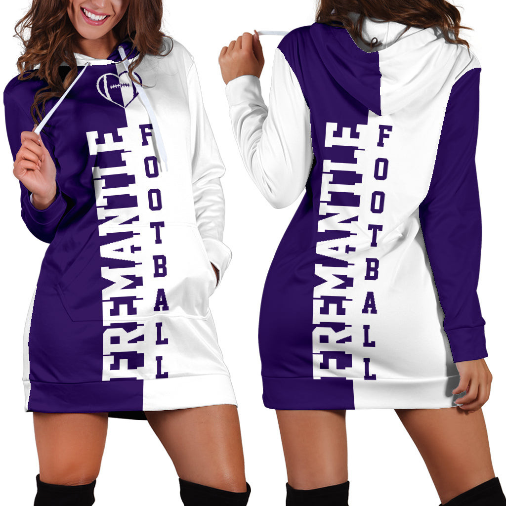 Fremantle Football Hoodie Dress 3d All Over Print For Women Hoodie