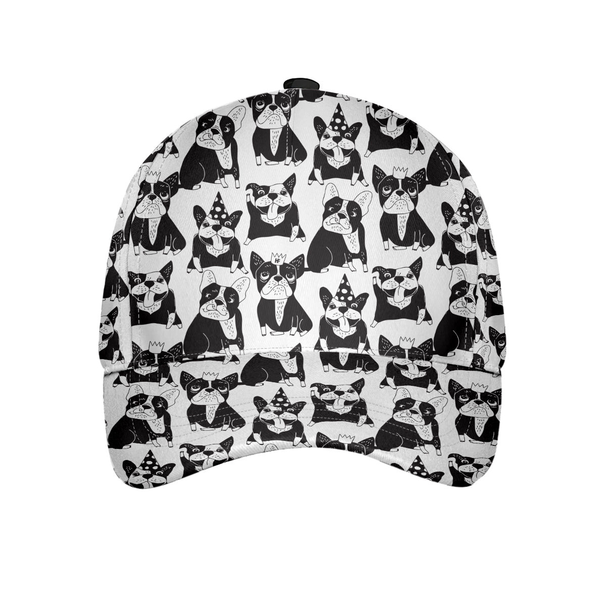 French Bulldog Black Seamless Classic Cap