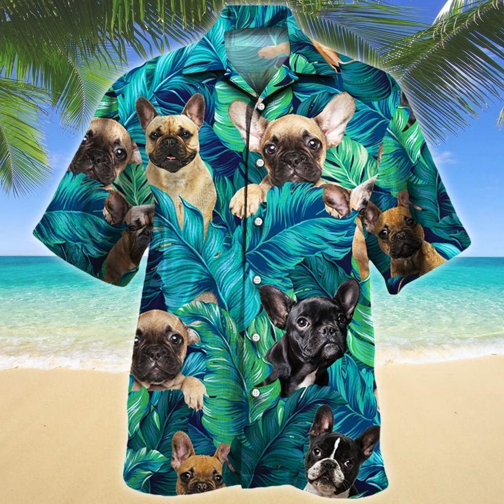 French Bulldog Dog Lovers Aloha Hawaiian Shirt Colorful Short Sleeve Summer Beach Casual Shirt For Men And Women