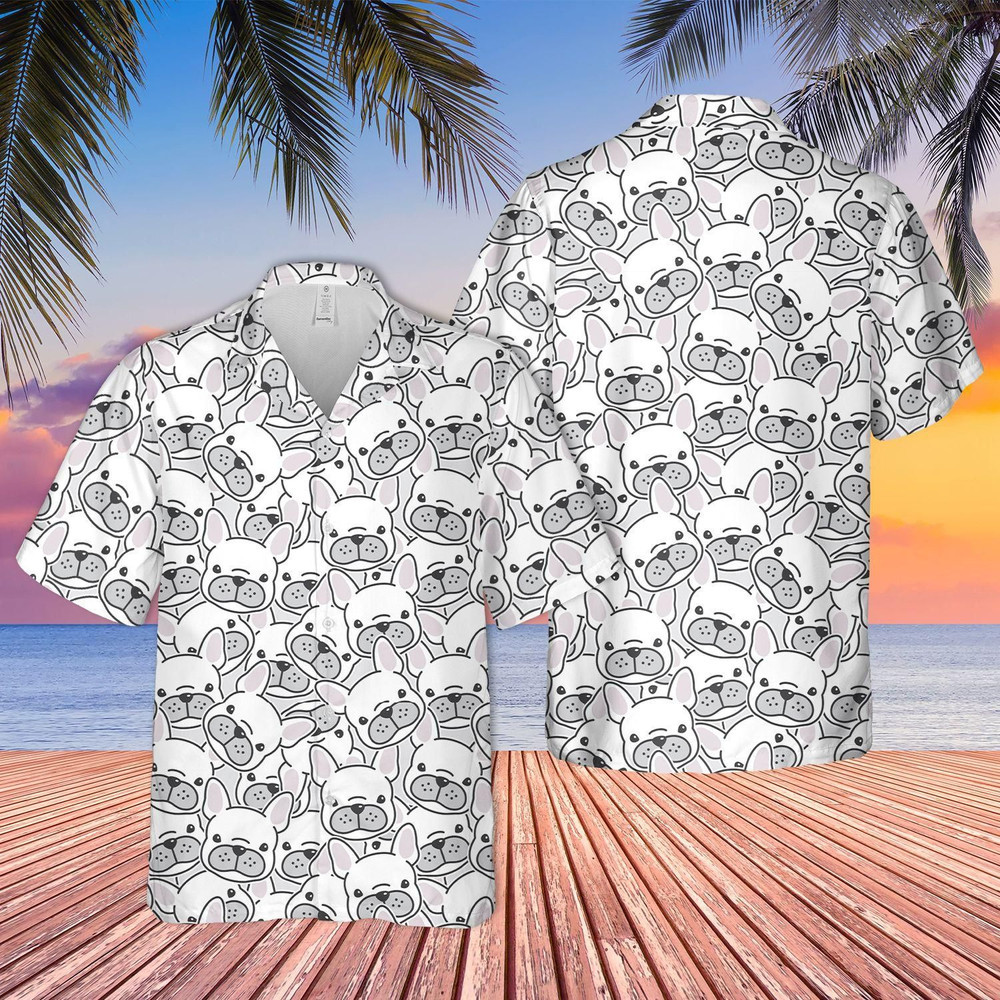 French Bulldog Dog Lovers Funny Aloha Hawaiian Shirt Colorful Short Sleeve Summer Beach Casual Shirt For Men And Women