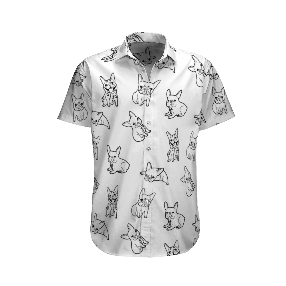 French Bulldog Emotion Aloha Hawaiian Shirt Colorful Short Sleeve Summer Beach Casual Shirt For Men And Women