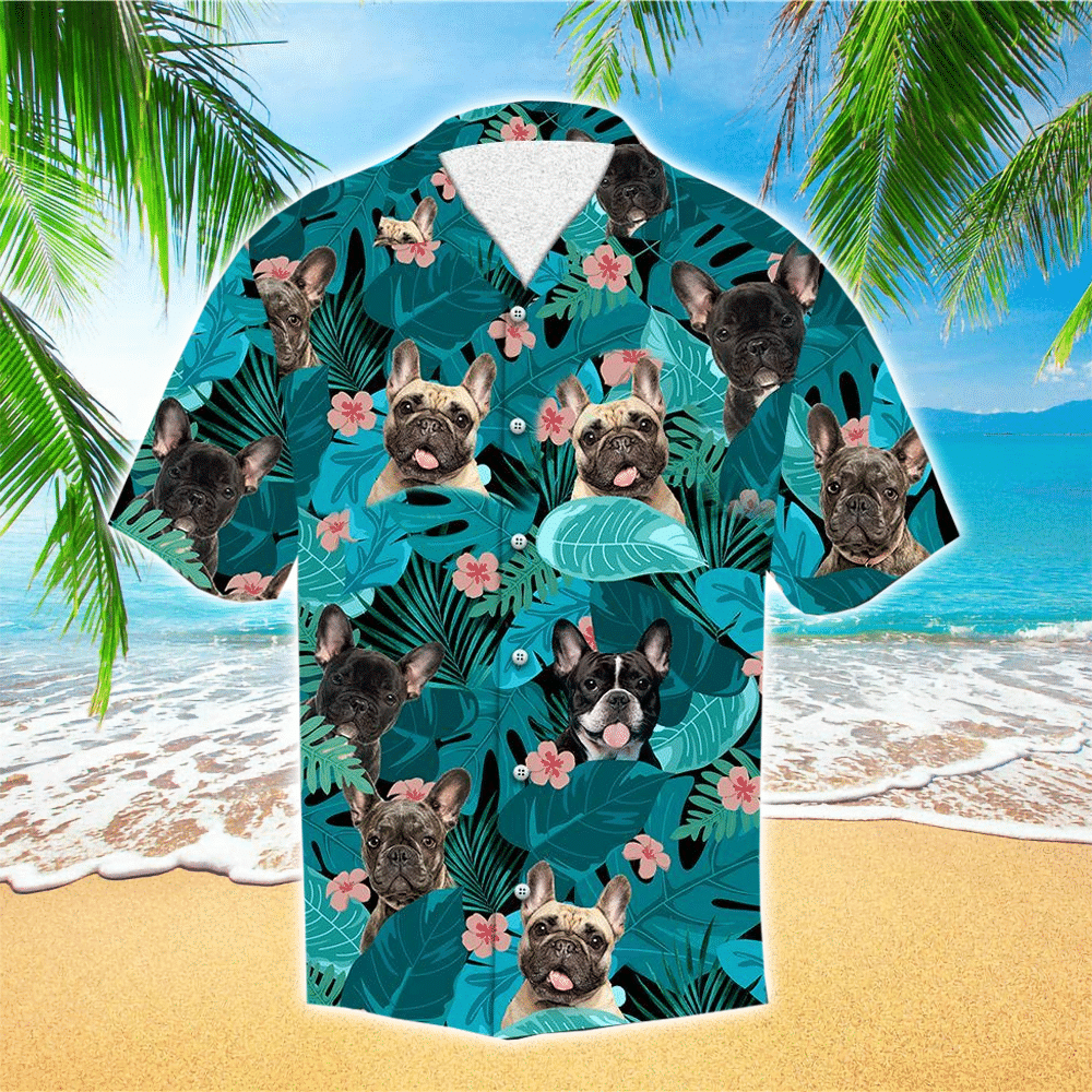 French Bulldog Frenchie Hawaiian Shirt for Men and Women