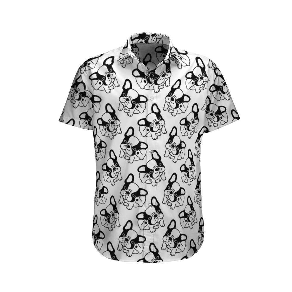 French Bulldog Scratch Itch Aloha Hawaiian Shirt Colorful Short Sleeve Summer Beach Casual Shirt For Men And Women